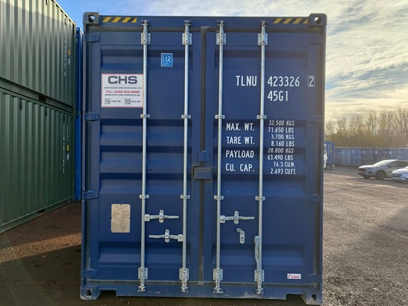 A 9 x 8ft High-Cube Container in New (One-Trip) condition, located in Glasgow