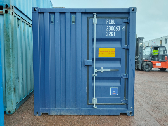A 10 x 8ft Single-Door Container in New (One-Trip) condition, located in Glasgow