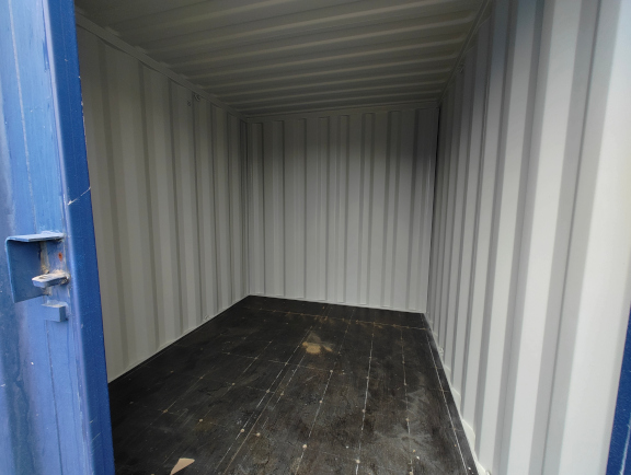 A 10 x 8ft Single-Door Container in New (One-Trip) condition, located in Glasgow