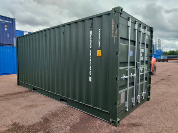 A 20 x 8ft Side Opening Container in New (One-Trip) condition, located in Glasgow