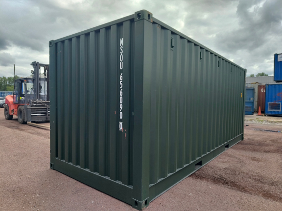 A 20 x 8ft Side Opening Container in New (One-Trip) condition, located in Glasgow