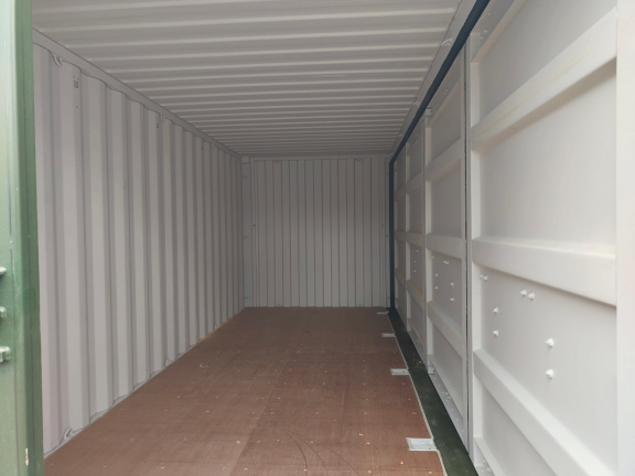 A 20 x 8ft Side Opening Container in New (One-Trip) condition, located in Glasgow