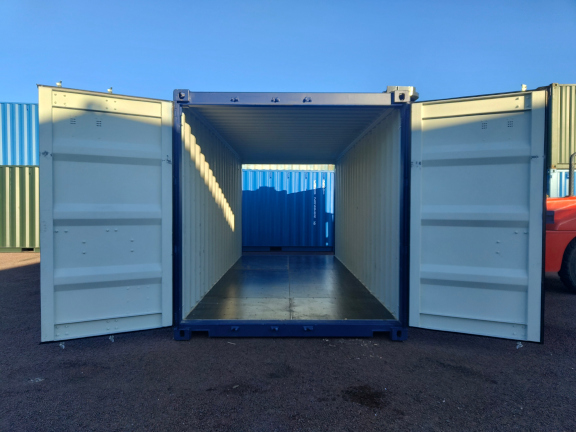 A 20 x 8ft Tunnel Container in New (One-Trip) condition, located in Glasgow