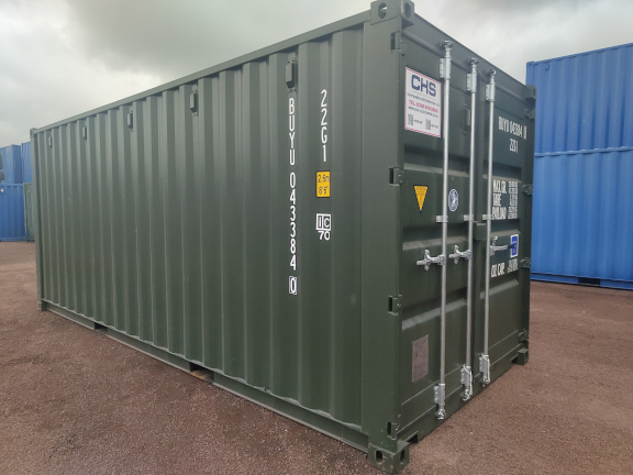 A 20 x 8ft Standard Container in New (One-Trip) condition, located in Glasgow