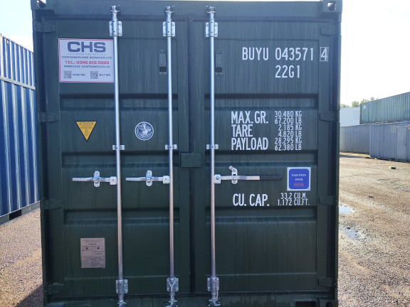 A 20 x 8ft Standard Container in New (One-Trip) condition, located in Glasgow