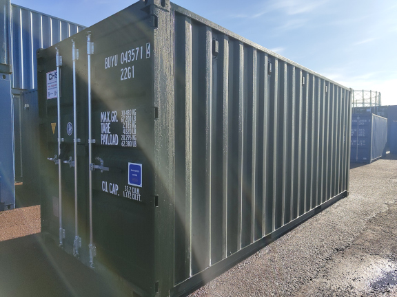 A 20 x 8ft Standard Container in New (One-Trip) condition, located in Glasgow