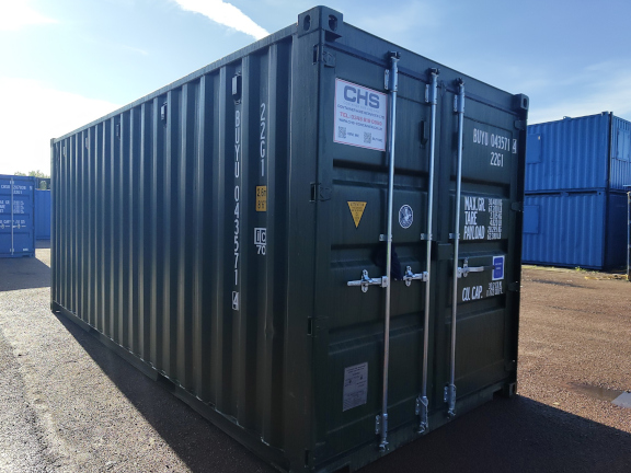 A 20 x 8ft Standard Container in New (One-Trip) condition, located in Glasgow