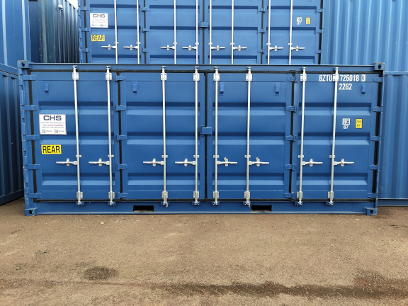 A 20 x 8ft Side Opening Container in New (One-Trip) condition, located in Glasgow (Blochairn)