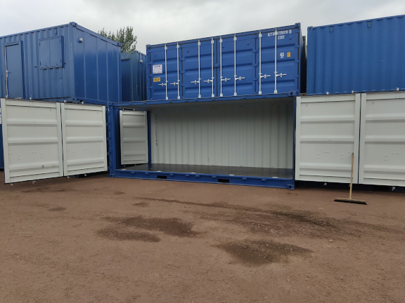 A 20 x 8ft Side Opening Container in New (One-Trip) condition, located in Glasgow (Blochairn)