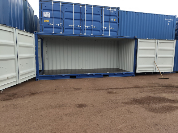 A 20 x 8ft Side Opening Container in New (One-Trip) condition, located in Glasgow (Blochairn)