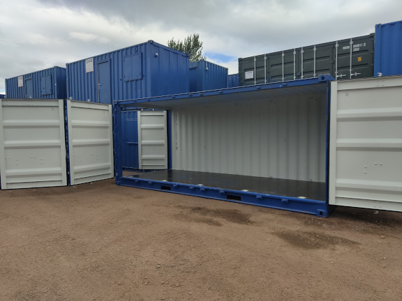 A 20 x 8ft Side Opening Container in New (One-Trip) condition, located in Glasgow (Blochairn)