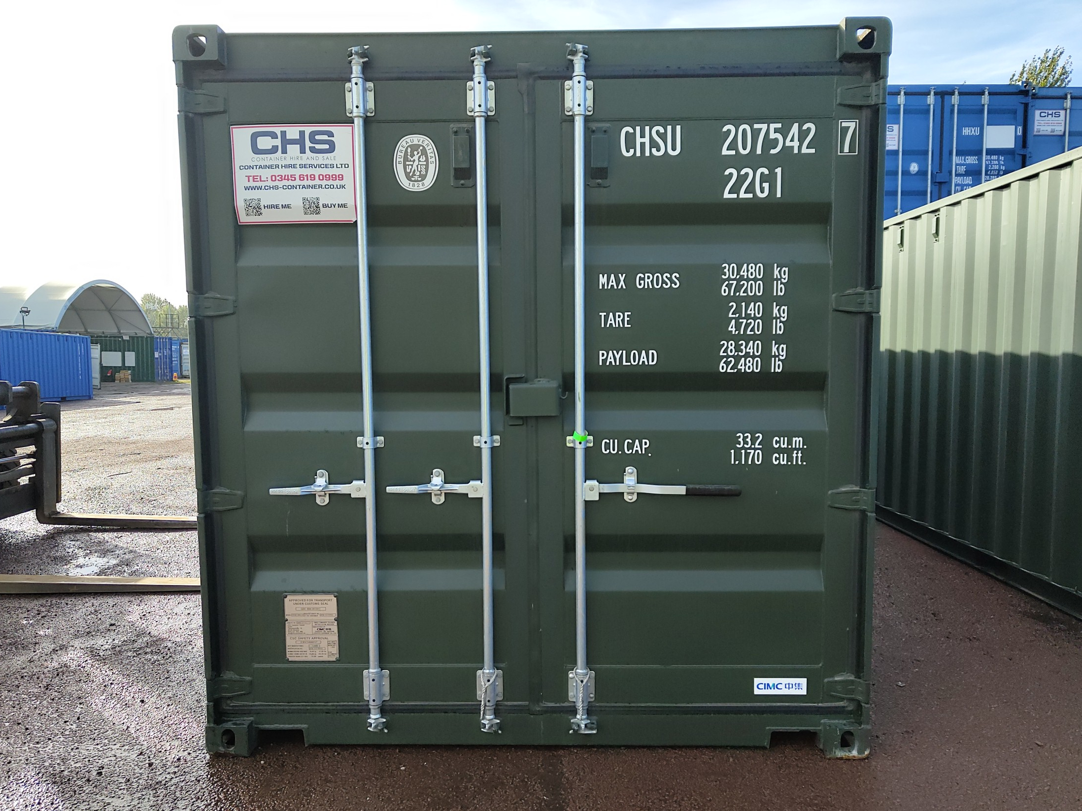 A 20 x 8ft Standard Container in New (One-Trip) condition, located in Glasgow (Blochairn)