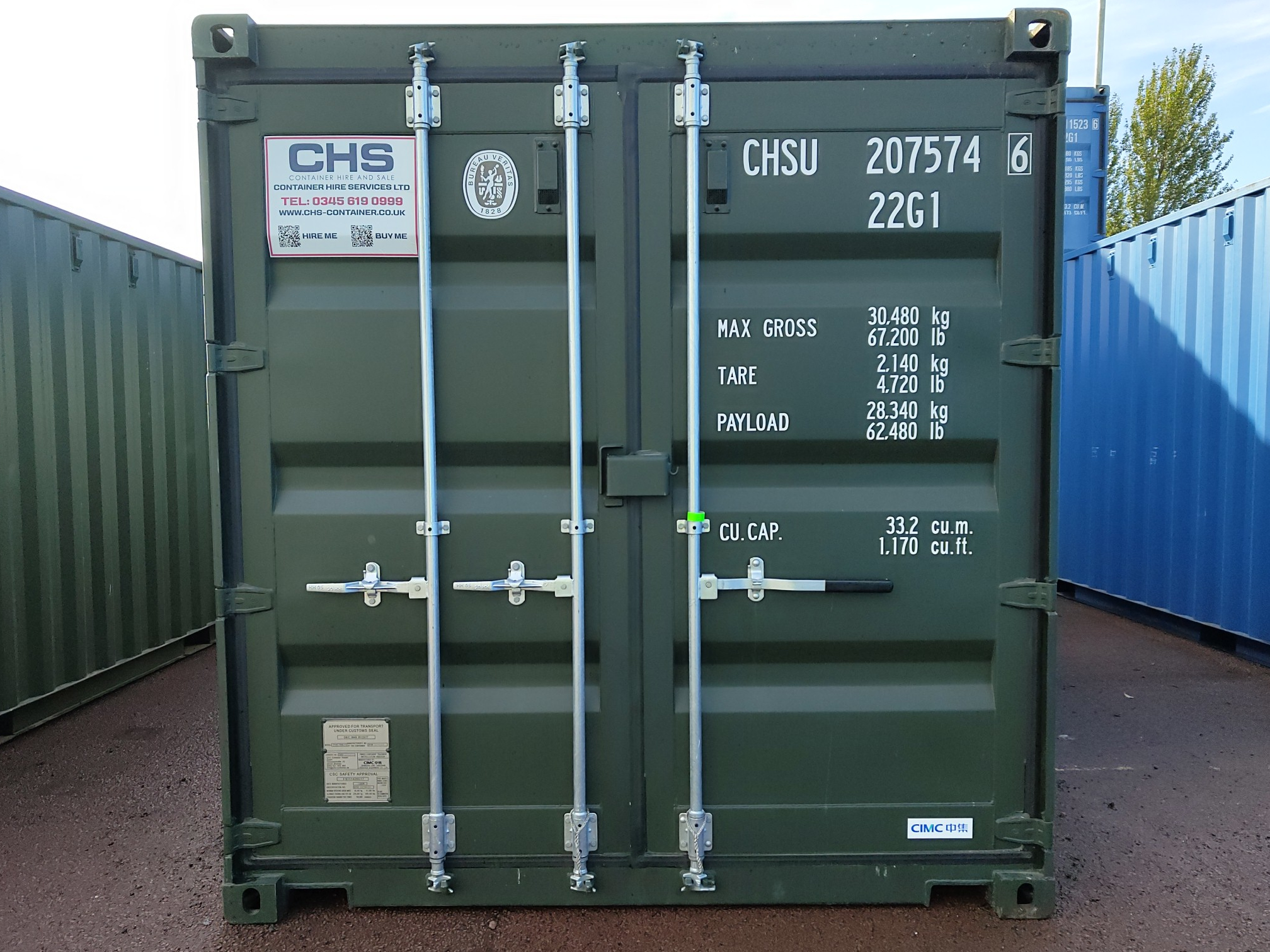 A 20 x 8ft Standard Container in New (One-Trip) condition, located in Glasgow (Blochairn)