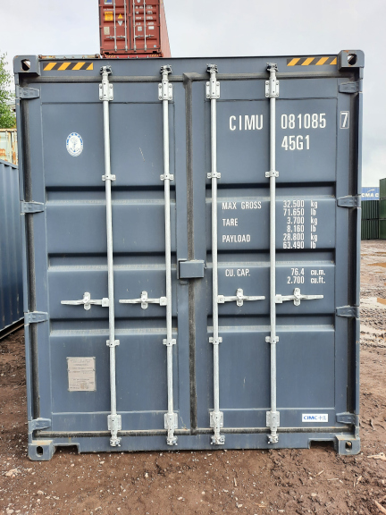 A 40 x 8ft High-Cube Container in New (One-Trip) condition, located in Glasgow (Coatbridge)