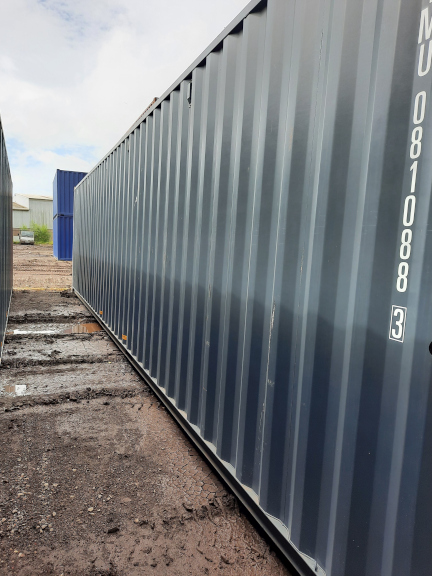 A 40 x 8ft High-Cube Container in New (One-Trip) condition, located in Glasgow (Coatbridge)