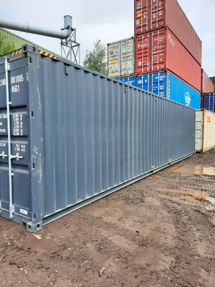 A 40 x 8ft High-Cube Container in New (One-Trip) condition, located in Glasgow (Coatbridge)