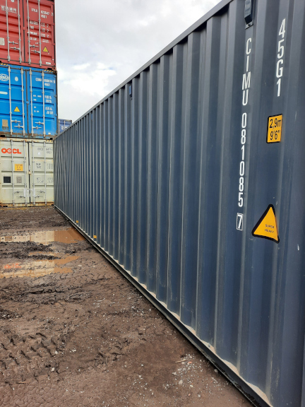 A 40 x 8ft High-Cube Container in New (One-Trip) condition, located in Glasgow (Coatbridge)