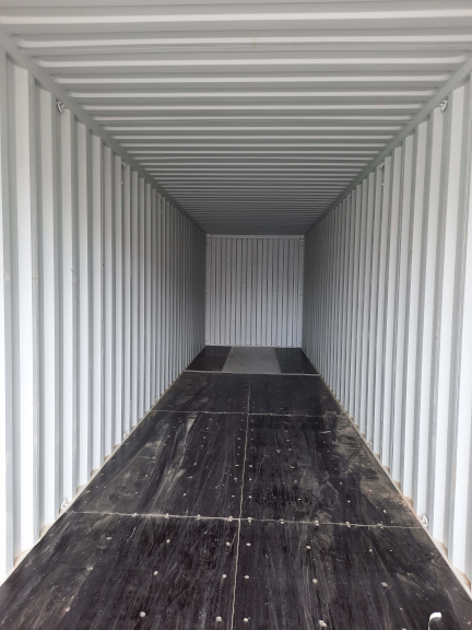 A 40 x 8ft High-Cube Container in New (One-Trip) condition, located in Glasgow (Coatbridge)