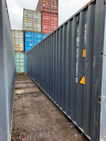 A 40 x 8ft High-Cube Container in New (One-Trip) condition, located in Glasgow (Coatbridge)