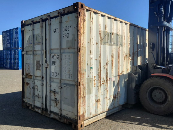 A 20 x 8ft Standard Container in As-Is condition, located in Glasgow