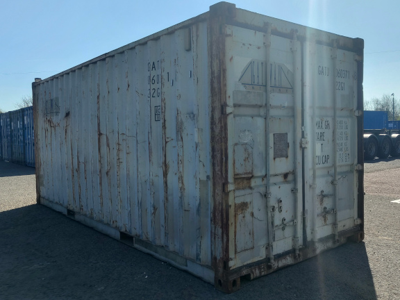 A 20 x 8ft Standard Container in As-Is condition, located in Glasgow