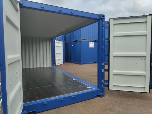 A 20 x 8ft Side Opening Container in New (One-Trip) condition, located in Glasgow (Blochairn)