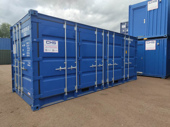 A 20 x 8ft Side Opening Container in New (One-Trip) condition, located in Glasgow (Blochairn)