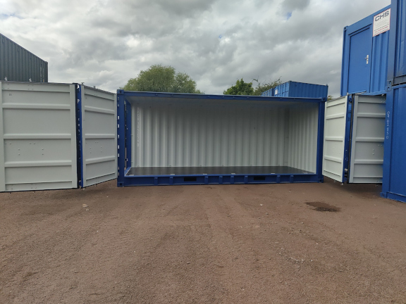 A 20 x 8ft Side Opening Container in New (One-Trip) condition, located in Glasgow (Blochairn)