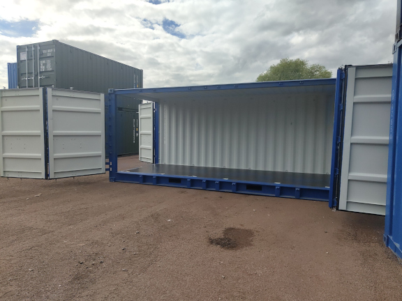 A 20 x 8ft Side Opening Container in New (One-Trip) condition, located in Glasgow (Blochairn)