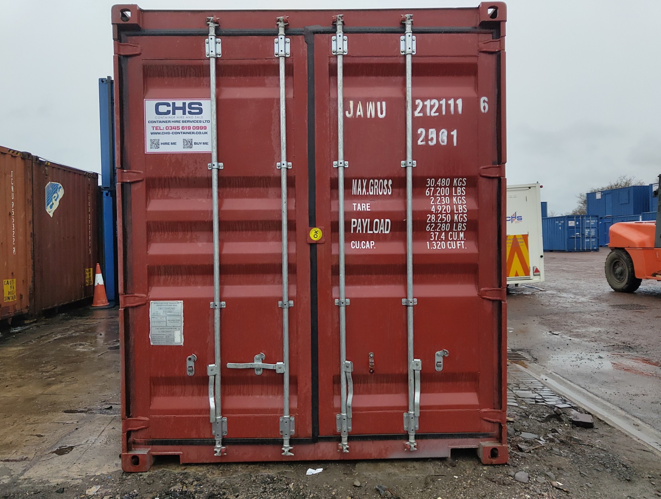 A 20 x 8ft High-Cube Container in Cargo Worthy - Premium condition, located in Glasgow