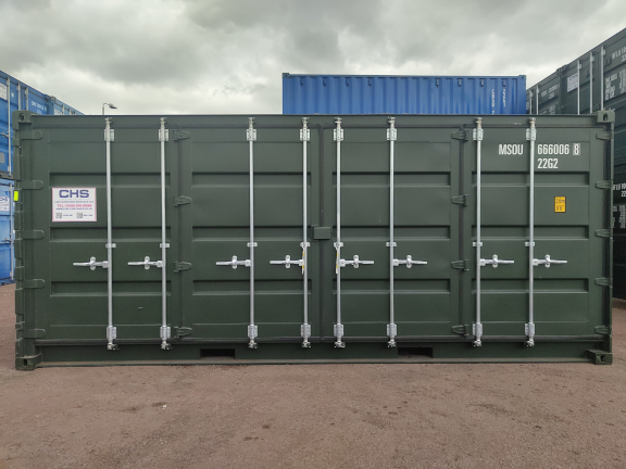 A 20 x 8ft Side Opening Container in New (One-Trip) condition, located in Glasgow (Blochairn)