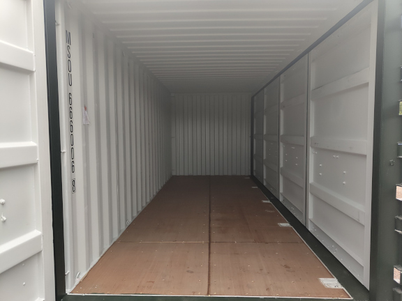 A 20 x 8ft Side Opening Container in New (One-Trip) condition, located in Glasgow (Blochairn)