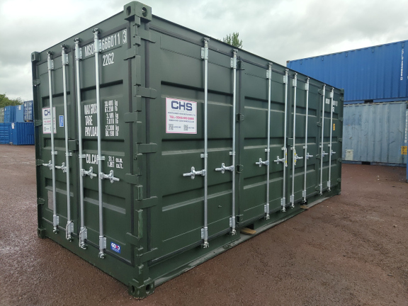 A 20 x 8ft Side Opening Container in New (One-Trip) condition, located in Glasgow (Blochairn)
