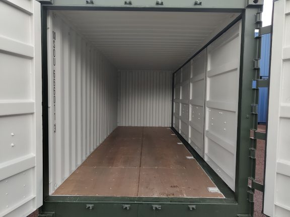 A 20 x 8ft Side Opening Container in New (One-Trip) condition, located in Glasgow (Blochairn)