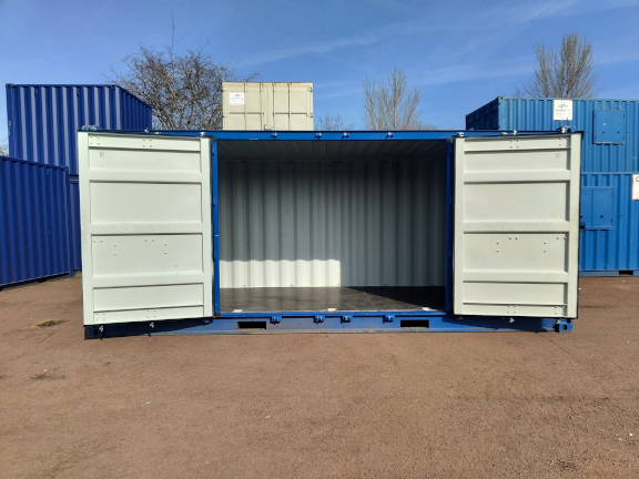 A 20 x 8ft Side Opening Container in IICL condition, located in Glasgow (Blochairn)