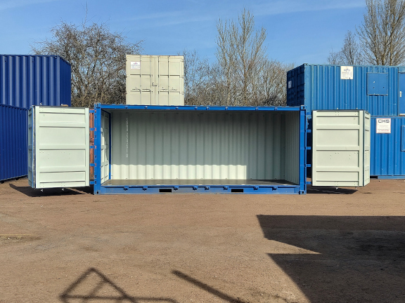 A 20 x 8ft Side Opening Container in IICL condition, located in Glasgow (Blochairn)