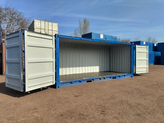 A 20 x 8ft Side Opening Container in IICL condition, located in Glasgow (Blochairn)