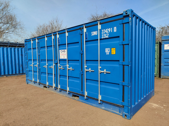 A 20 x 8ft Side Opening Container in IICL condition, located in Glasgow (Blochairn)