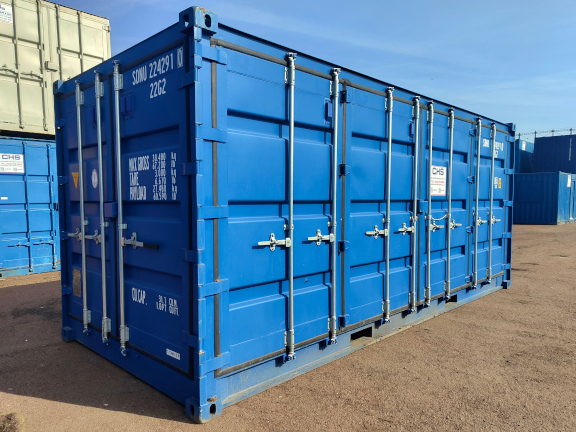 A 20 x 8ft Side Opening Container in IICL condition, located in Glasgow (Blochairn)