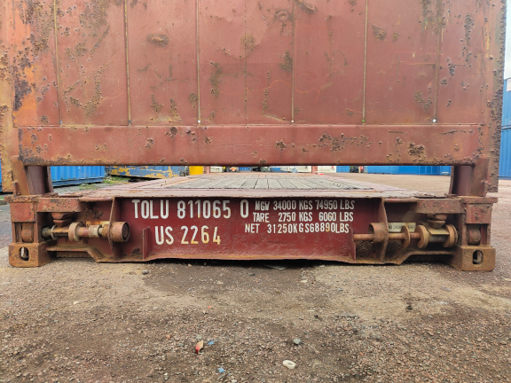 A 20 x 8ft Flat Rack Container in Cargo Worthy condition, located in Glasgow (Blochairn)