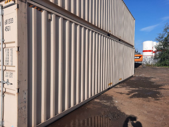 A 40 x 8ft High-Cube Container in Nearly-New (2024-Build) condition, located in Glasgow (Coatbridge)