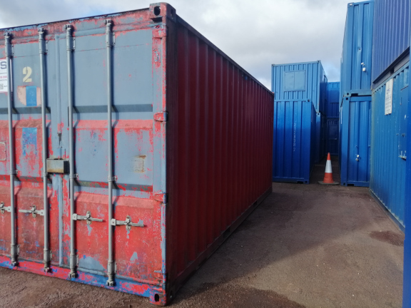 A 20 x 8ft Standard Container in Ex-Hire Fleet condition, located in Glasgow (Blochairn)