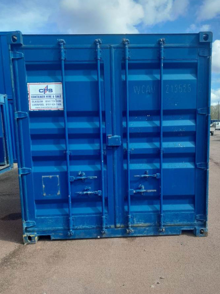 A 20 x 8ft 50/50 Office/Store in Ex-Hire Fleet condition, located in Glasgow